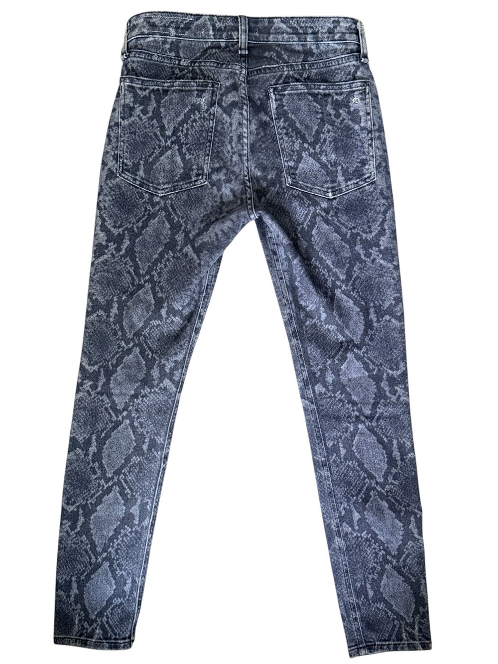 Rag & Bone Grey Snake Print Skinny Jeans Size 26 Made USA - Picture 3 of 12